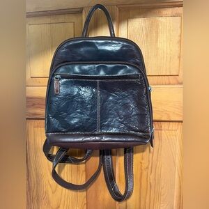 Jack Georges Voyager Small Convertible Backpack Brown Buffalo Leather